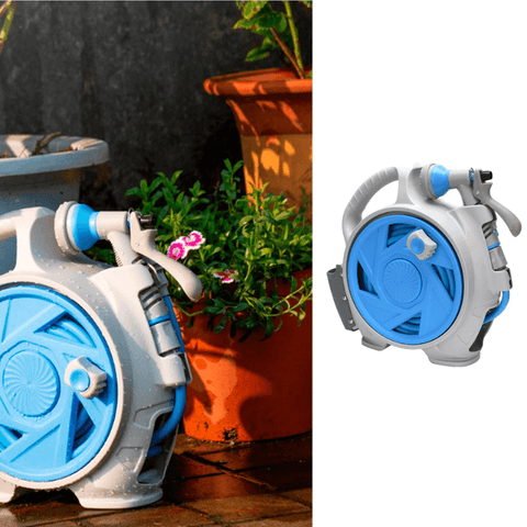 Chariot À Bobine De Tuyau D'arrosage Portable, Ensemble De Pistolet De Pulvérisation D'eau, Pour Jardin Et Voiture