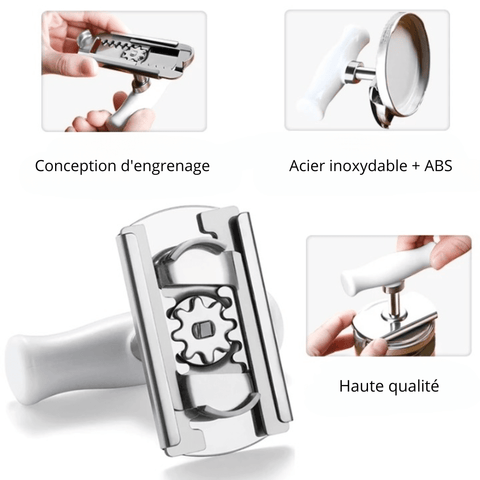 Ouvre-bocal Réglable en Acier Inoxydable, Ouvre-Bouteille, Accessoires de Cuisine.